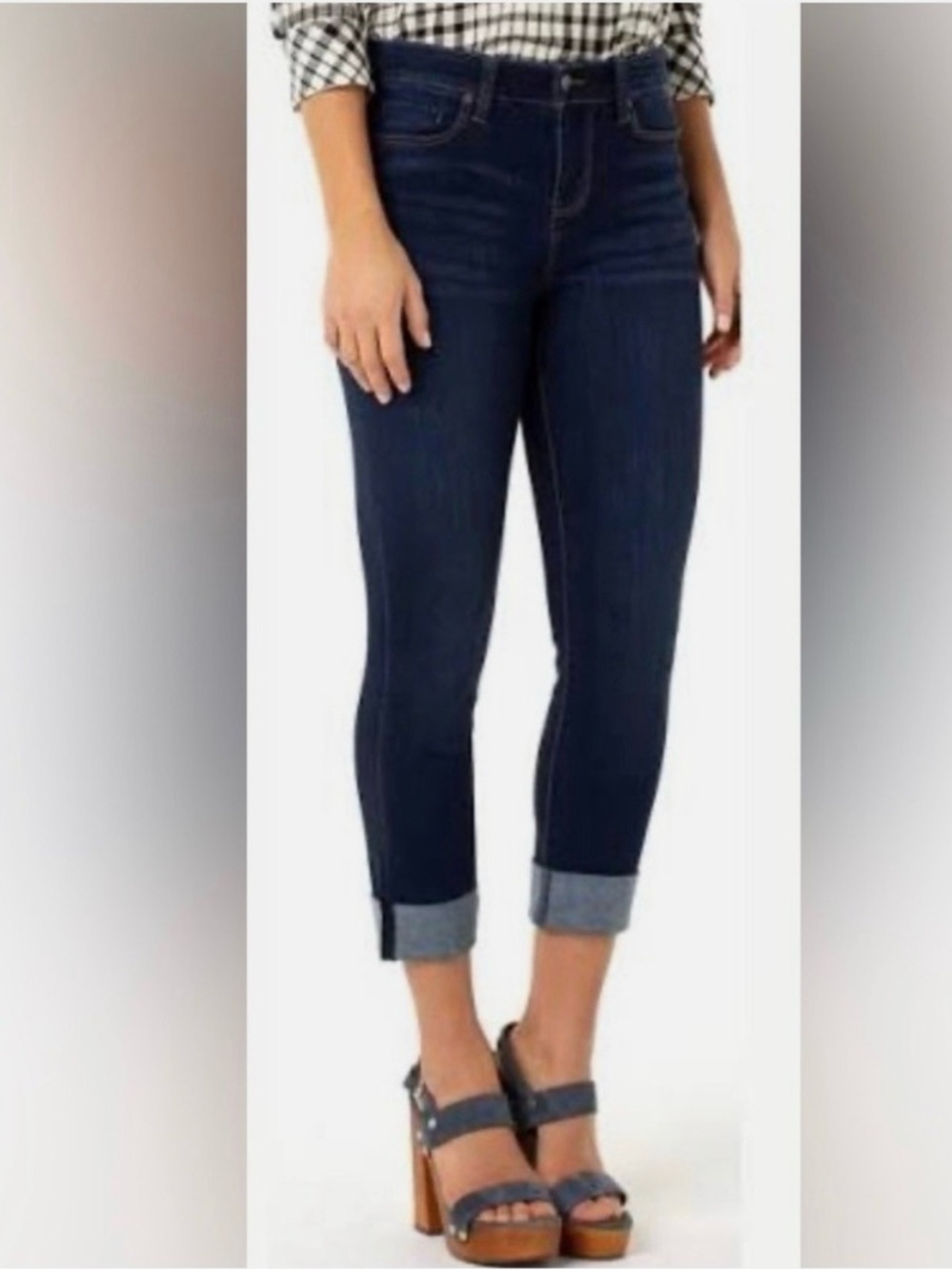 Liverpool 16W Charlie Crop Skinny Jeans in Medium Blue